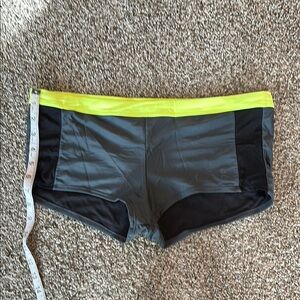 Gray and Yellow Swin Shorts